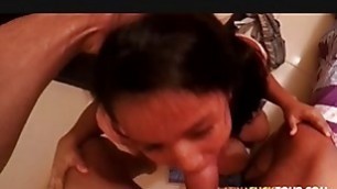 Amateur Peruvian First Time Sucking A Big Cock  She Swallows All The Cum