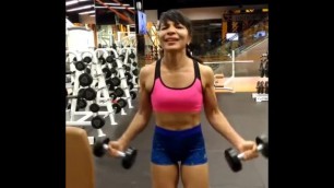 Thai FBB MILF Pumping up her Biceps 7