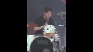 Sexy Korean Man Bangs Drums