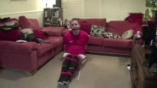 My Man Tightly Bound and Gagged in Football Kit
