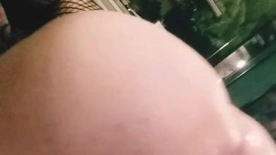 sissy takes huge anal dildo