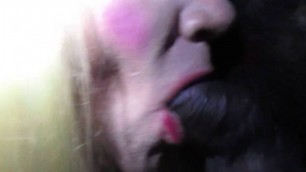 TV CD Sissy taking a BBC  cum spilling on face FionaFucked