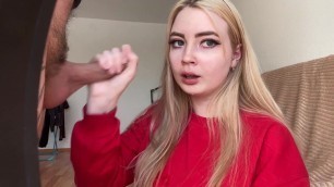 Russian girl lost desire and now sucks dick