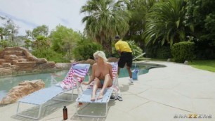 2 Squirting Wives Seduce the Pool Guy