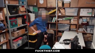 Cute Blonde Teen Caught Stealing and Fucked by Pervy Security Guard - Aurora Winters - FuckThief